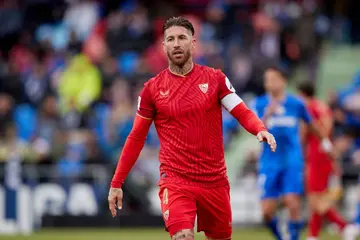 Sergio Ramos of Sevilla FC in action during the La Liga EA Sports match against Getafe CF