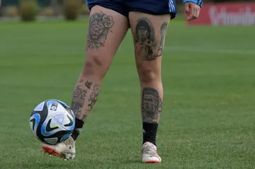 Argentine forward Yamila Rodriguez's tattoos have caused a stir