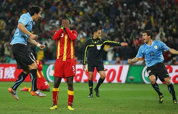 Asamoah Gyan, Ghana, Luis Suarez, 2010 World Cup, South Africa