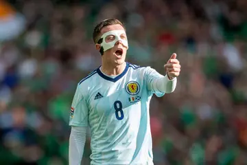 Callum McGregor playing for Scotland's national team