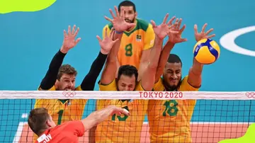 Russia vs Brazil men's volleyball competition  