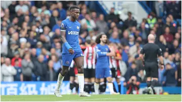 Nicolas Jackson during the Premier League match between Chelsea FC and Brentford FC at Stamford Bridge. Photo by Rob Newell.