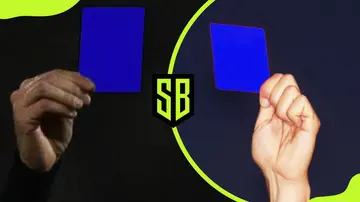 Blue cards in soccer or football