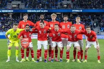 'Worth price of admission': Christophe Baumgartner pictured far right in front with his team on Saturday