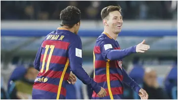 Neymar Jr, Lionel Messi, Barcelona, River Plate, 2015 FIFA Club World Cup, Japan.