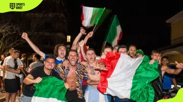 Team Italy football fans at Euro 2020