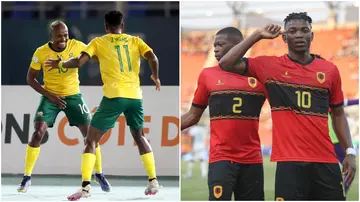 SOuth Africa, Angola, Ivory Coast AFCON, Percy Tau, Themba Zwane, Gelson Dala, Mabululu