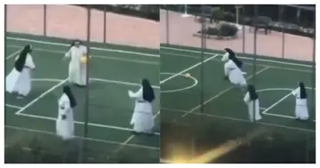 Video of nuns displaying their football skills on a small soccer pitch goes viral. Photo credit: indiatoday