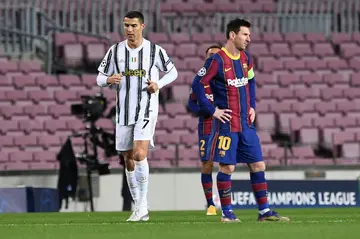 Cristiano Ronaldo and Lionel Messi coming up against each other in a Champions League match between Juventus and Barcelona in 2020
