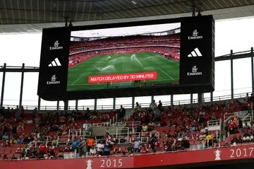 Arsenal's Premier League opener against Nottingham Forest was delayed by 30 minutes due to a turnstile failure