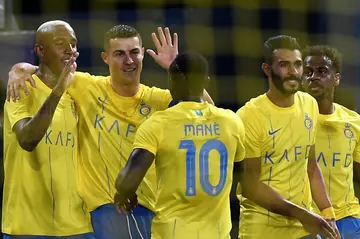 Brazilian forward Anderson Talisca (L) struck the decisive goal in stoppage time for Al Nassr