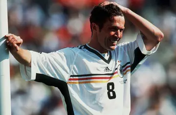 Lothar Matthäus of Germany during the FIFA World Cup 1998 match against Mexico in Montpellier, France