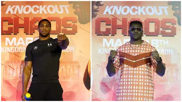 Anthony Joshua and Francis Ngannou are ready for their bout in Saudi Arabia this weekend. Photo: @MatchroomBoxing.