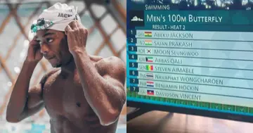 Tokyo 2020: Ghanaian swimmer Abeiku Jackson finishes first in 100m butterfly heat