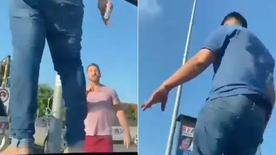 Video: Annoyed Rugby Player Deals With Troublesome Drunkard in Morning Traffic