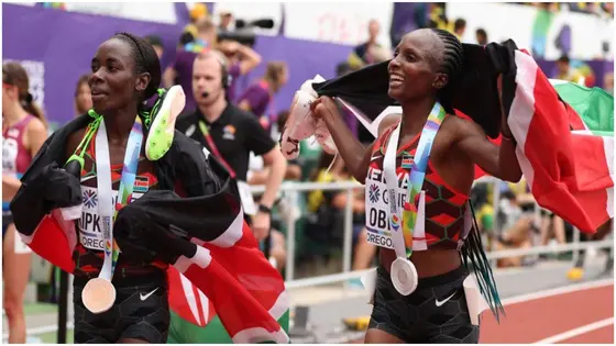 First Medals for Team Kenya As Hellen Obiri and Margaret Kipkemboi Get Podium Finishes in Oregon