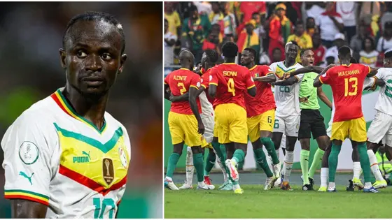 Sadio Mane Plays Peace Maker Role as Senegal Teammate Clashes With Naby Keita at AFCON