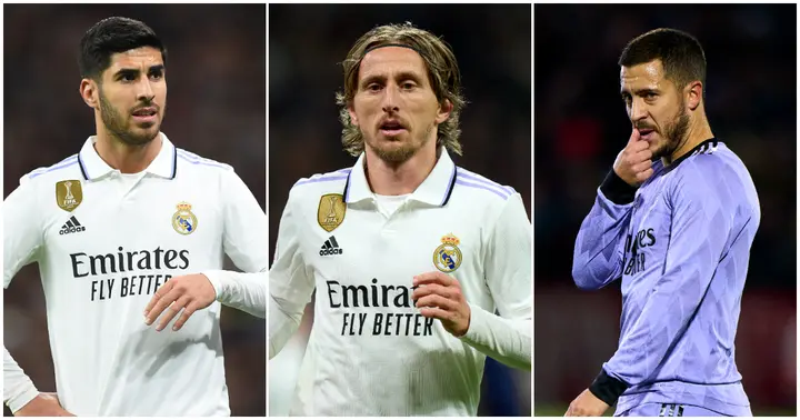Marco Asensio, Luka Modric, Eden Hazard
