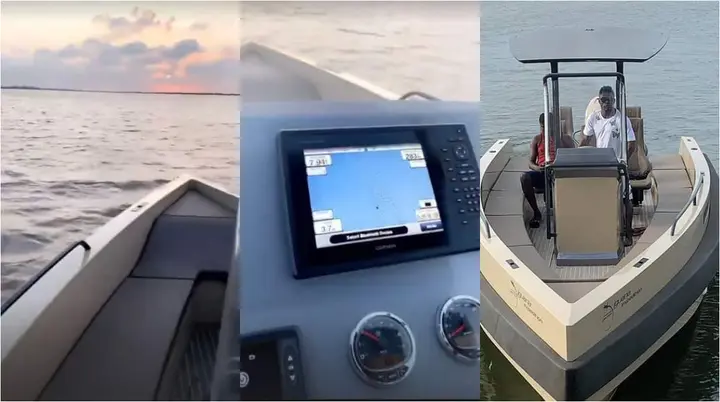 Super Eagles Legend Obafemi Martins Takes His N167m Super Yacht on a Ride in Stunning Video