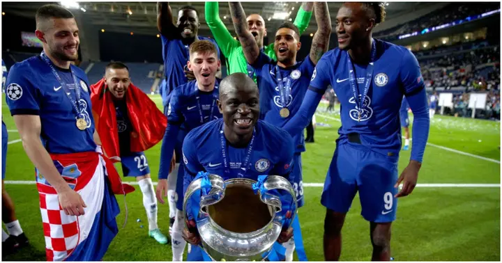 N'Golo Kante, Chelsea, Champions League trophy