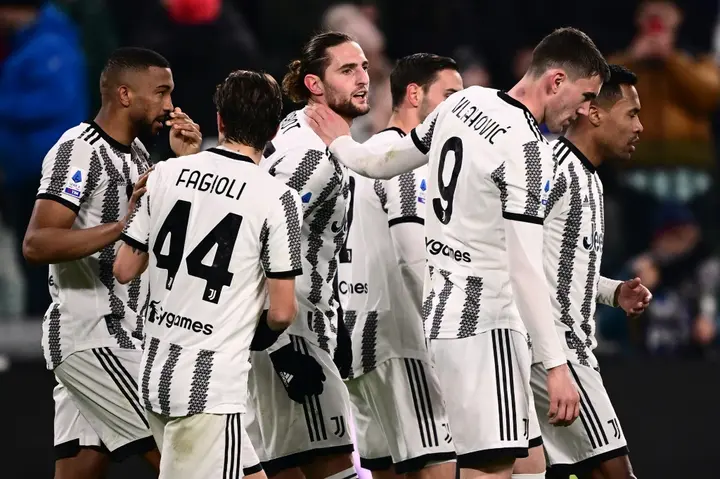 Adrien Rabiot of Juventus celebrating after a goal during the Italian serie  A, football match between