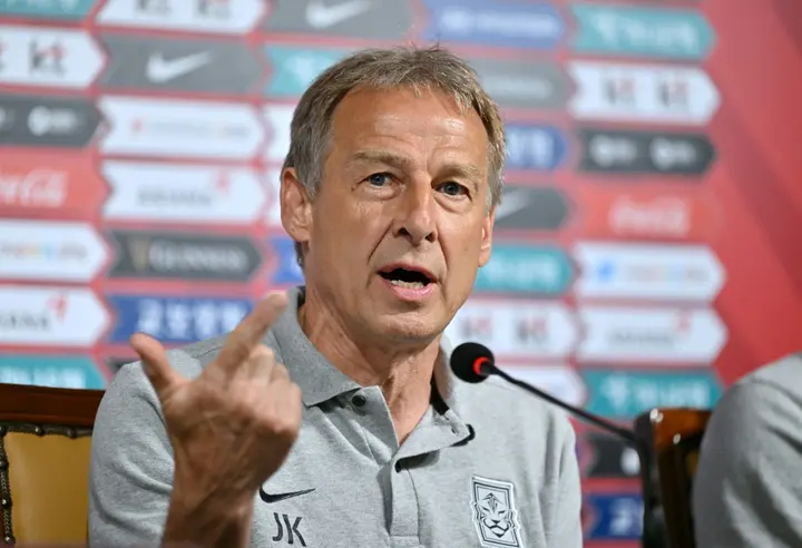 Jurgen Klinsmann speaks to the media in June