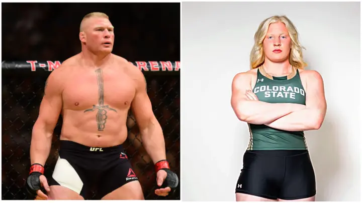 Fans have pointed out the similarities between Mya Lesnar and her dad, Brock Lesnar.