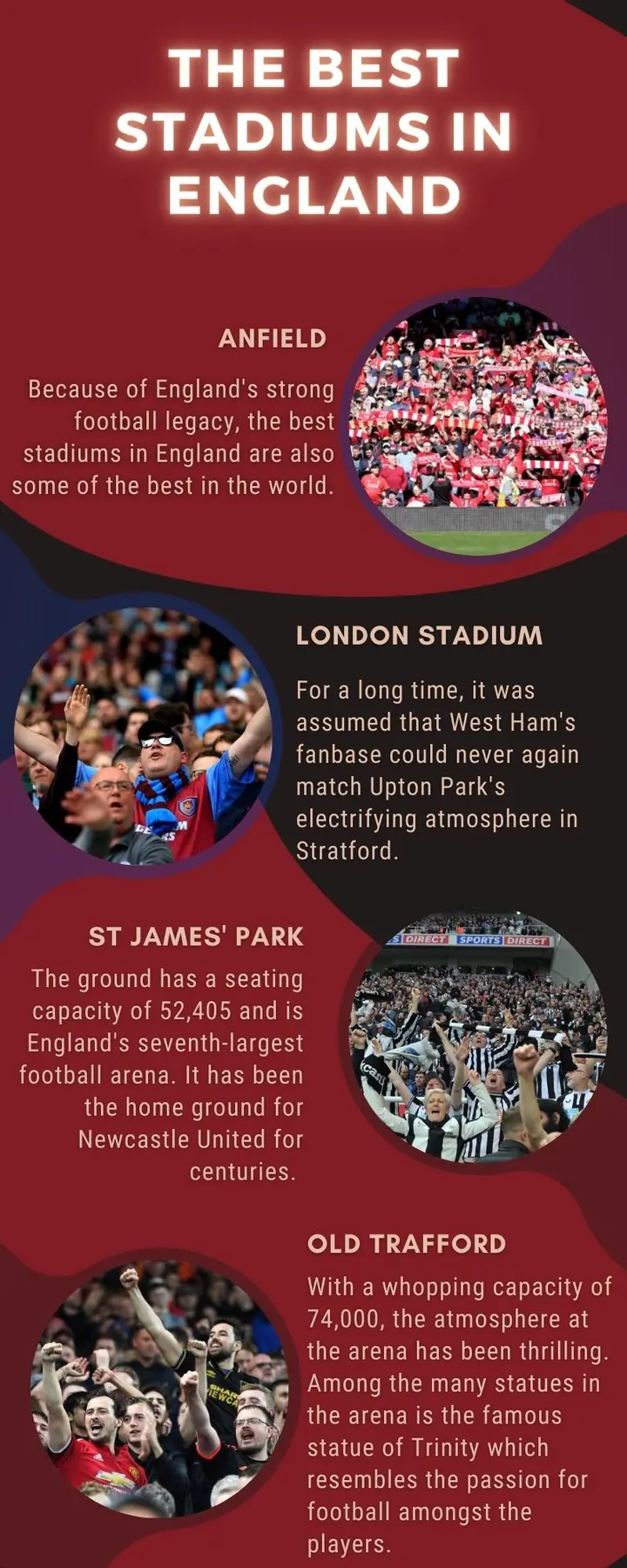 the best stadiums in England