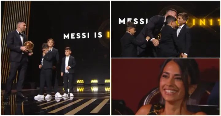 Lionel Messi's Wife Filled With Joy as Sons Join Father on Stage for Eight  Ballon D'Or: Video