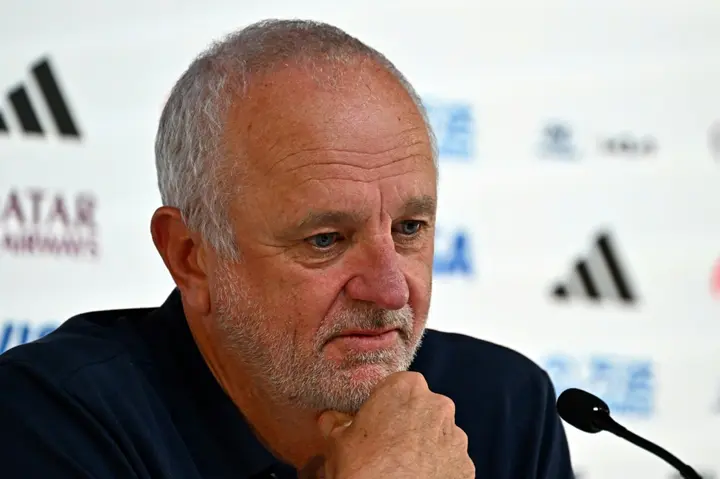 Australia coach Graham Arnold spoke to the media ahead of their last group game