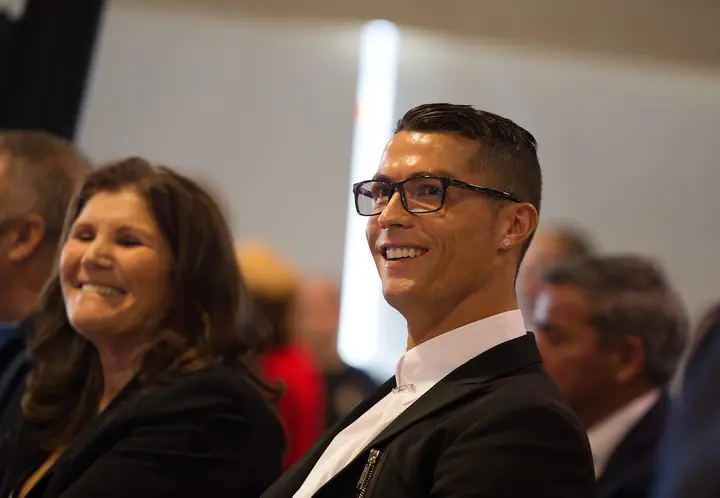 Cristiano Ronaldo and his mum