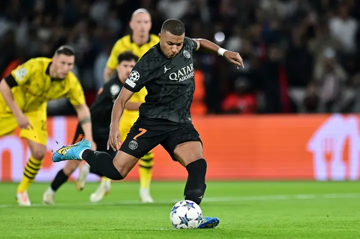 Kylian Mbappe's penalty put Paris Saint-Germain on the way to victory against Borussia Dortmund on Tuesday