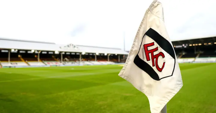 General view inside the stadium where a detailed view of a Fulham corner flag is seen (Photo by Clive Rose/Getty Images)