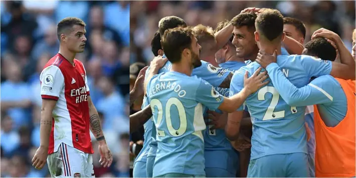 Man City vs Arsenal: Xhaka sent off as Gundogan scores in 5-0 win