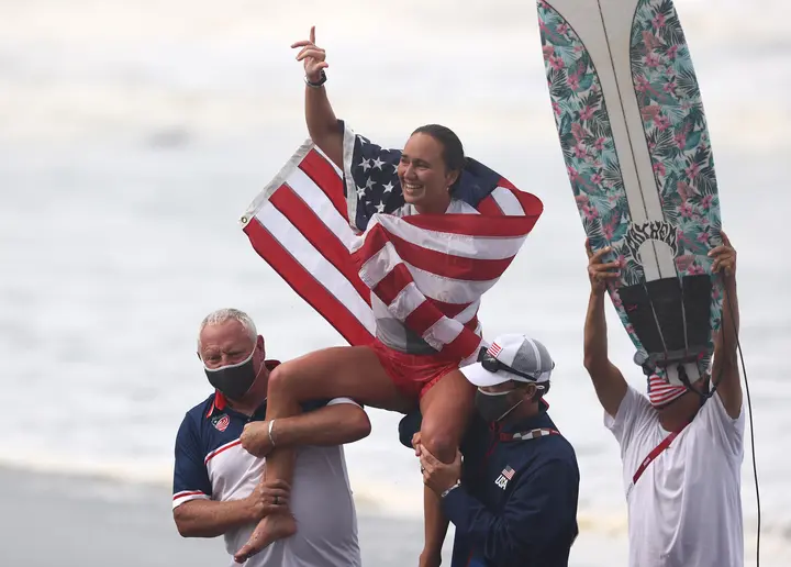 When did surfing become an Olympic sport?