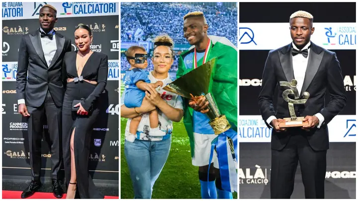 Victor Osimhen attended the Gala del Calcio awards ceremony in Milan with his girlfriend, Stefanie Kim Ladewig.