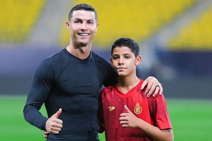 Video Shows Cristiano Ronaldo's Son Jumping Incredibly High to Score ...