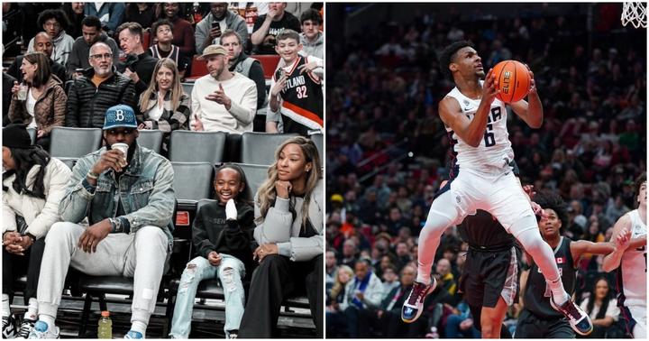 LeBron James Watches His Son, Bronny Lead Team USA At Nike Hoop Summit ...