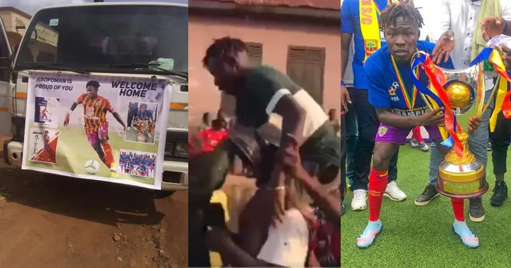Hearts star Ibrahim Salifu receives heroic welcome in Abofuor after GPL success