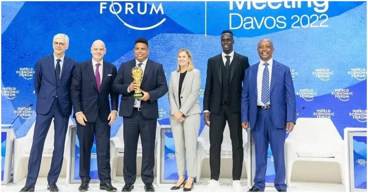 Edouard Mendy, Sadio Mane, Mohamed Salah, World Economic Forum, Arsene Wenger, Gianni Infantino, Ronaldo Nazario, Patrice Motsepe.