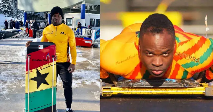 Ghanaian Olympian Akwasi Frimpong at the winter Olympics. SOURCE: Twitter/ @FrimpongAkwasi