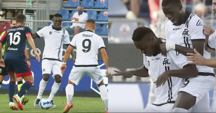Ghana winger Emmanuel Gyasi scores in serie A season opener for Spezia against Cagliari