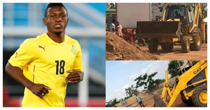 Majeed Waris provides funds for the construction of roads in his native Lamashegu. Source: Pulse