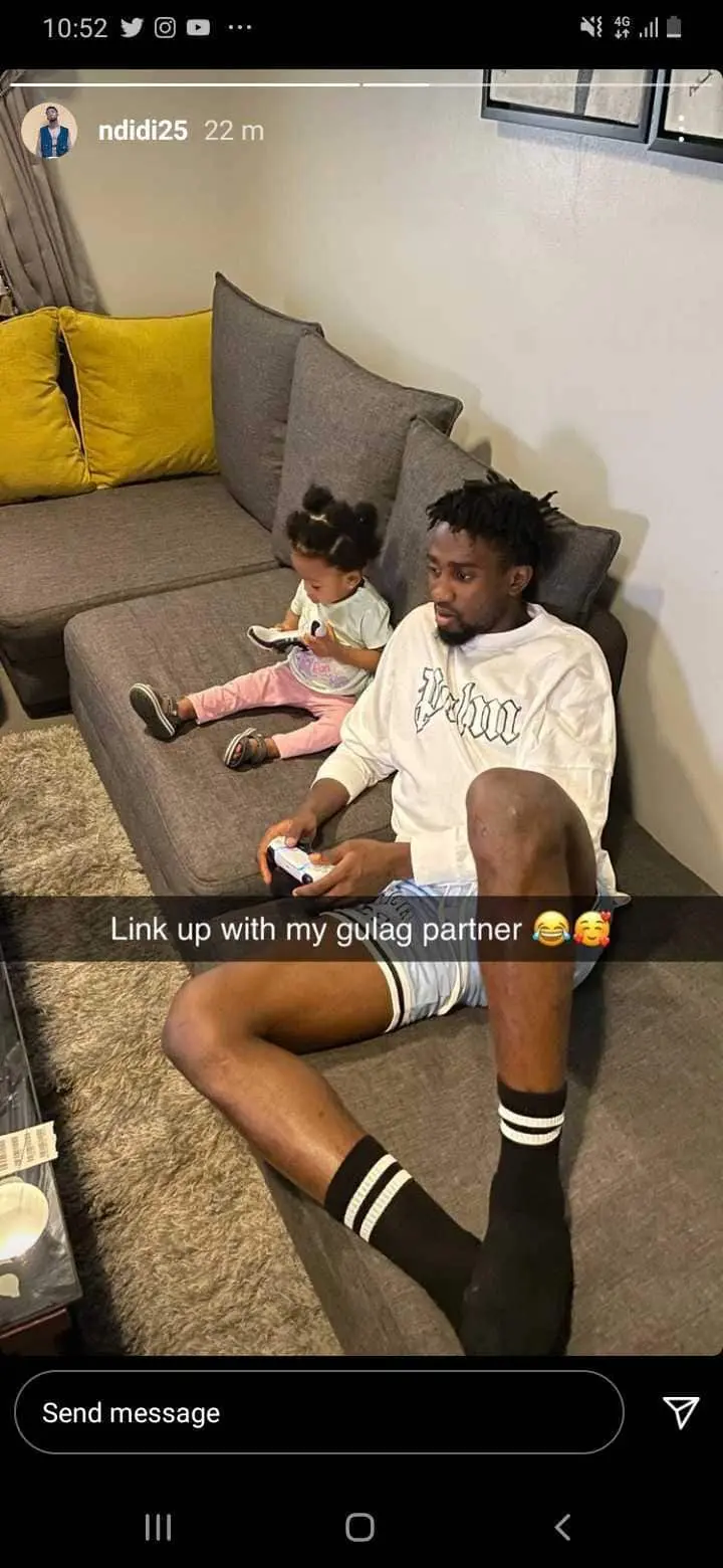 Super Eagles star plays video game with his one-year-old daughter Cameroon's double-header