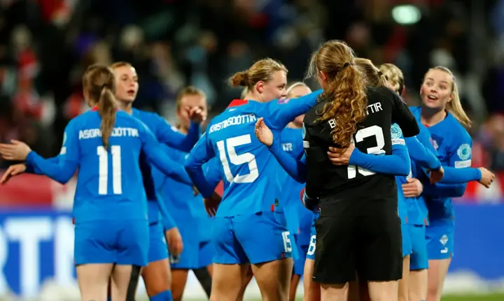 Iceland's late winner against Denmark meant Germany go through to the Women's Nations League finals
