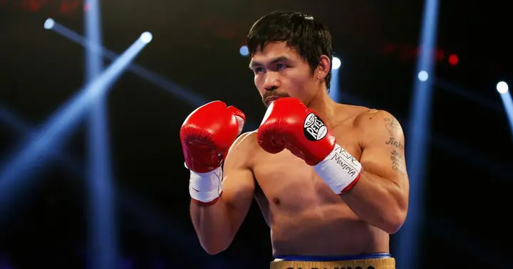 Manny Pacquiao in action.