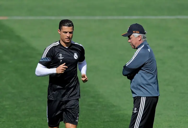 Carlo Ancelotti and Ronaldo