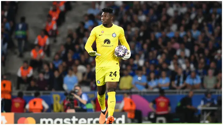 Inter's Andre Onana in action during the Istanbul 2023 UEFA Champions League final. Photo by Flaviu Buboi.