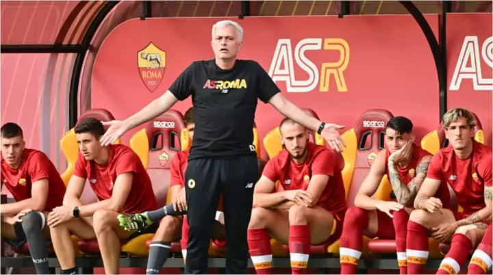 Excitement As Mourinho Guides Roma Record-Breaking Number of Goals in First Game Against Serie D Side