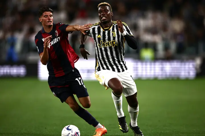Paul Pogba (right) rejoined Juventus from Manchester United in July 2022
